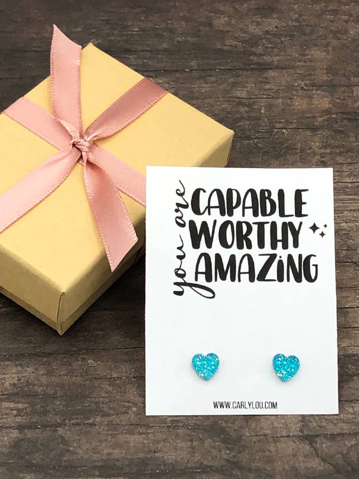 "You Are Capable Worthy Amazing" Inspirational Earrings for wholesale by Carly Lou