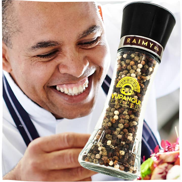 Yupanqui RAIMY, best rainbow peppercorns GRINDER 3.5oz for wholesale by YUPANQUI PEPPER LLC