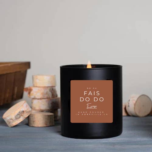 Fais Do Do - 10oz Wood Wick Soy Candle w/ Branded Box for wholesale by Urban Flame Candle Co.
