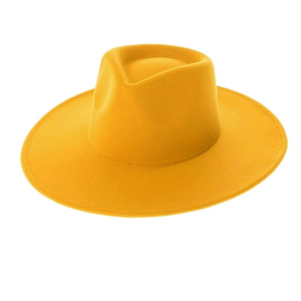 AdornWise – wholesale Fedora - Unisex – Vegan Felt Rancher Fedora Hat with Wide Brim12