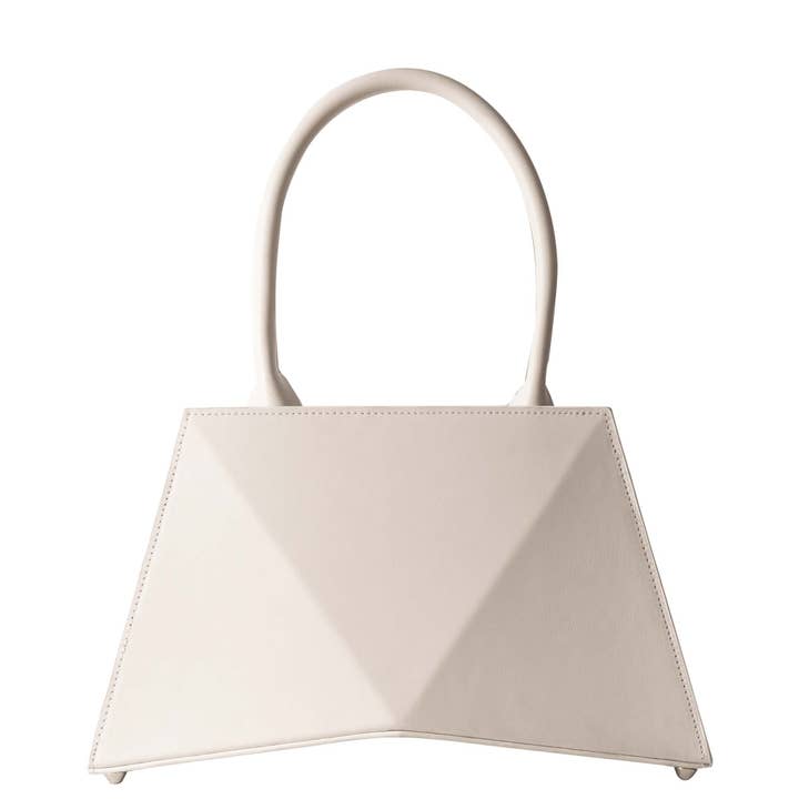 Tato middelgrote tas van off-white leer voor wholesale door veni morgan