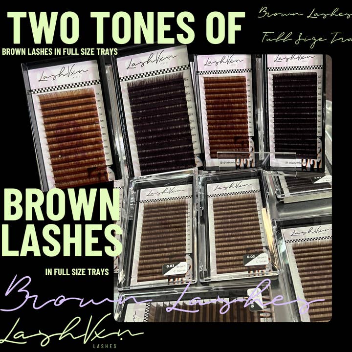Brown Lashes for wholesale by LashVxn Lashes