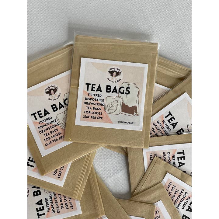 Witchy Pooh's Exotic Teas & Herbs - Wholesale Tea Bags - Tea Bags for Loose Leaf Tea, 6 pack, Filtered, Disposable, D