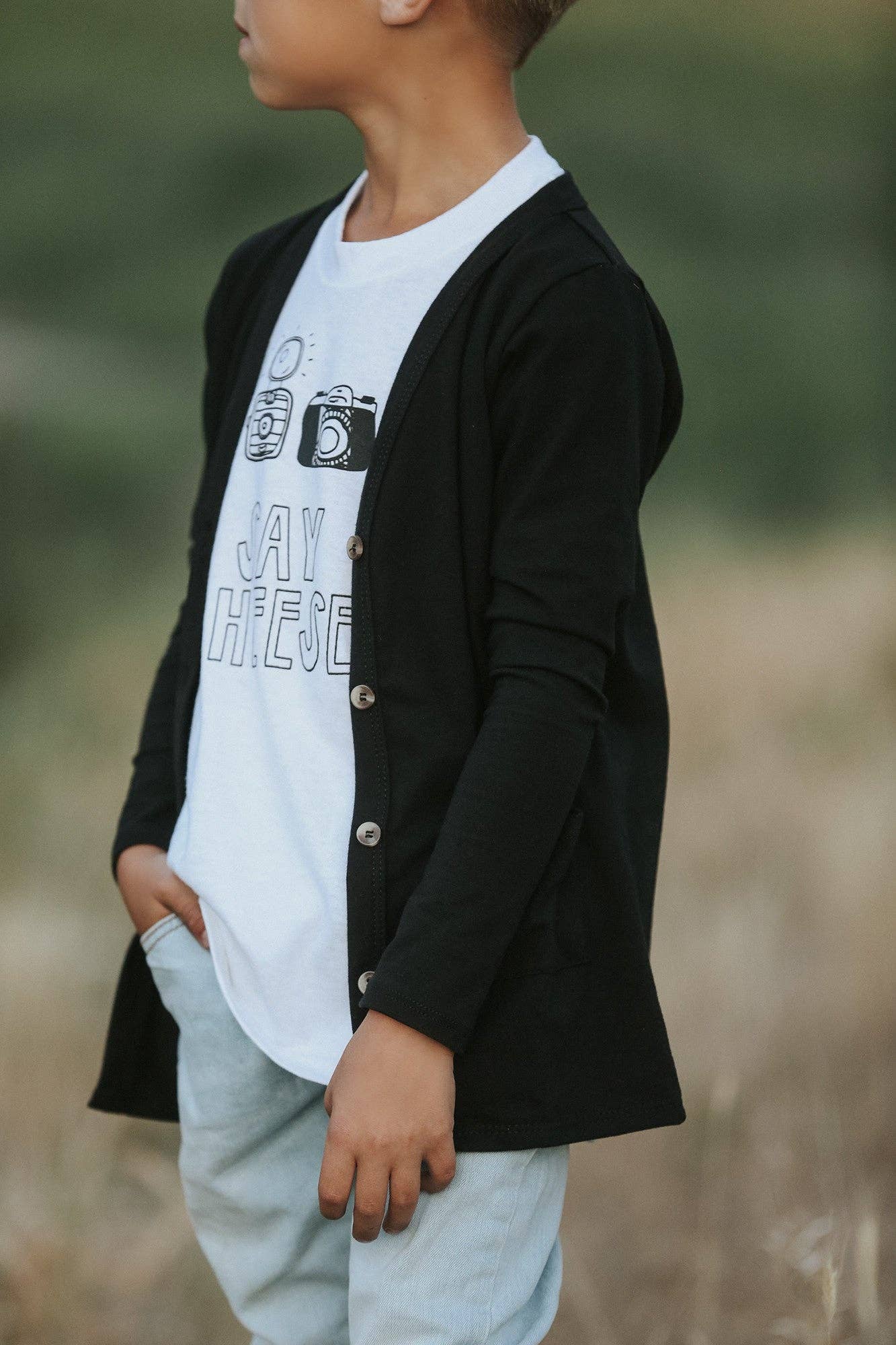 Navy Fields – Engroshandel Cardigan - Børn – Sort Cardigan12