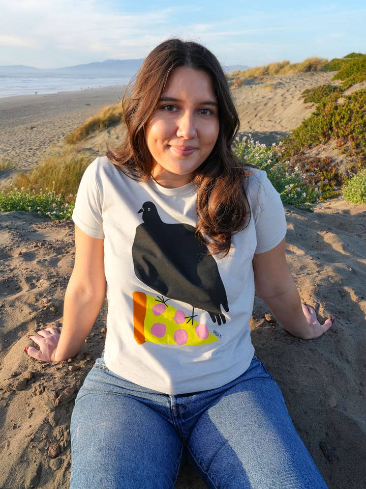Culk - Wholesale Screen Printed T-Shirt - Women's - Pizza Pigeon Women's Tee4