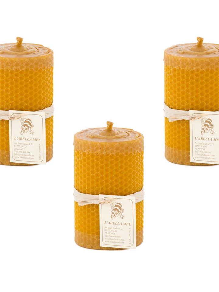 L'ABELLAMEL Beeswax Candles 1 Pack of 3 Units for wholesale by L'ABELLA MIEL