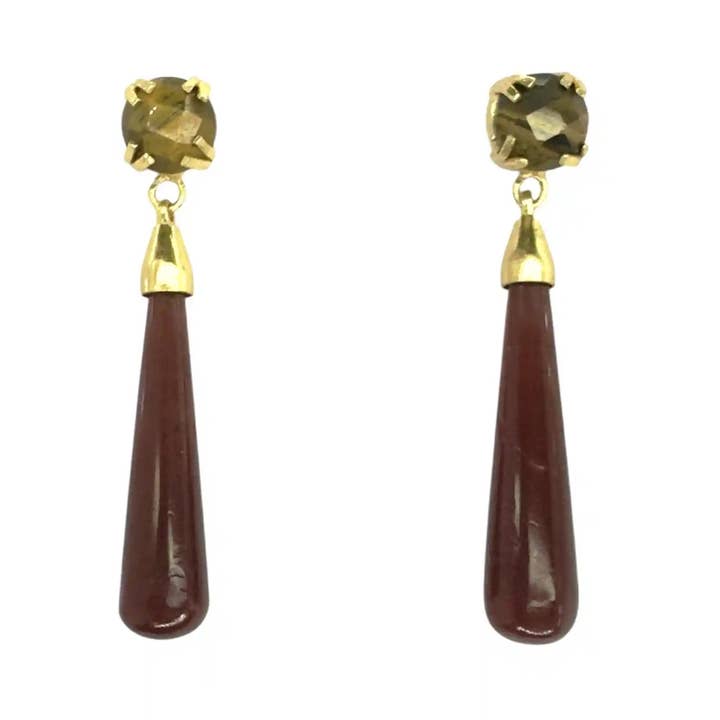 ACUS - Wholesale Hangende/ronde oorbellen - Flamenco Passie Bordeaux Oorbellen0