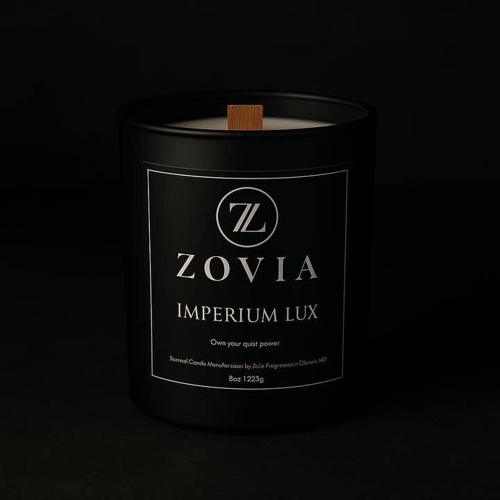 Zovia Fragrances - Wholesale Jar/Filled Candle - Imperium Lux Candle – Luxury Jasmine, Patchouli, Amber & Musk Home Fragrance