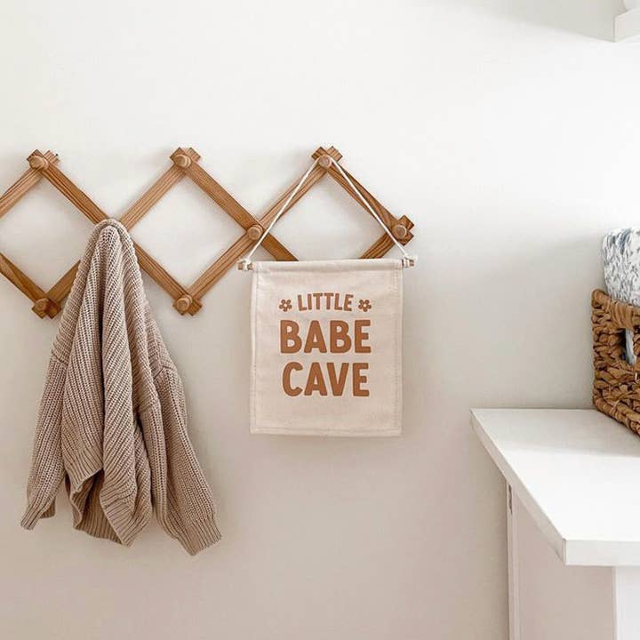 Cherrypick - Wholesale Sign - Little Babe Cave Canvas Hang Sign - Girls Canvas Decor