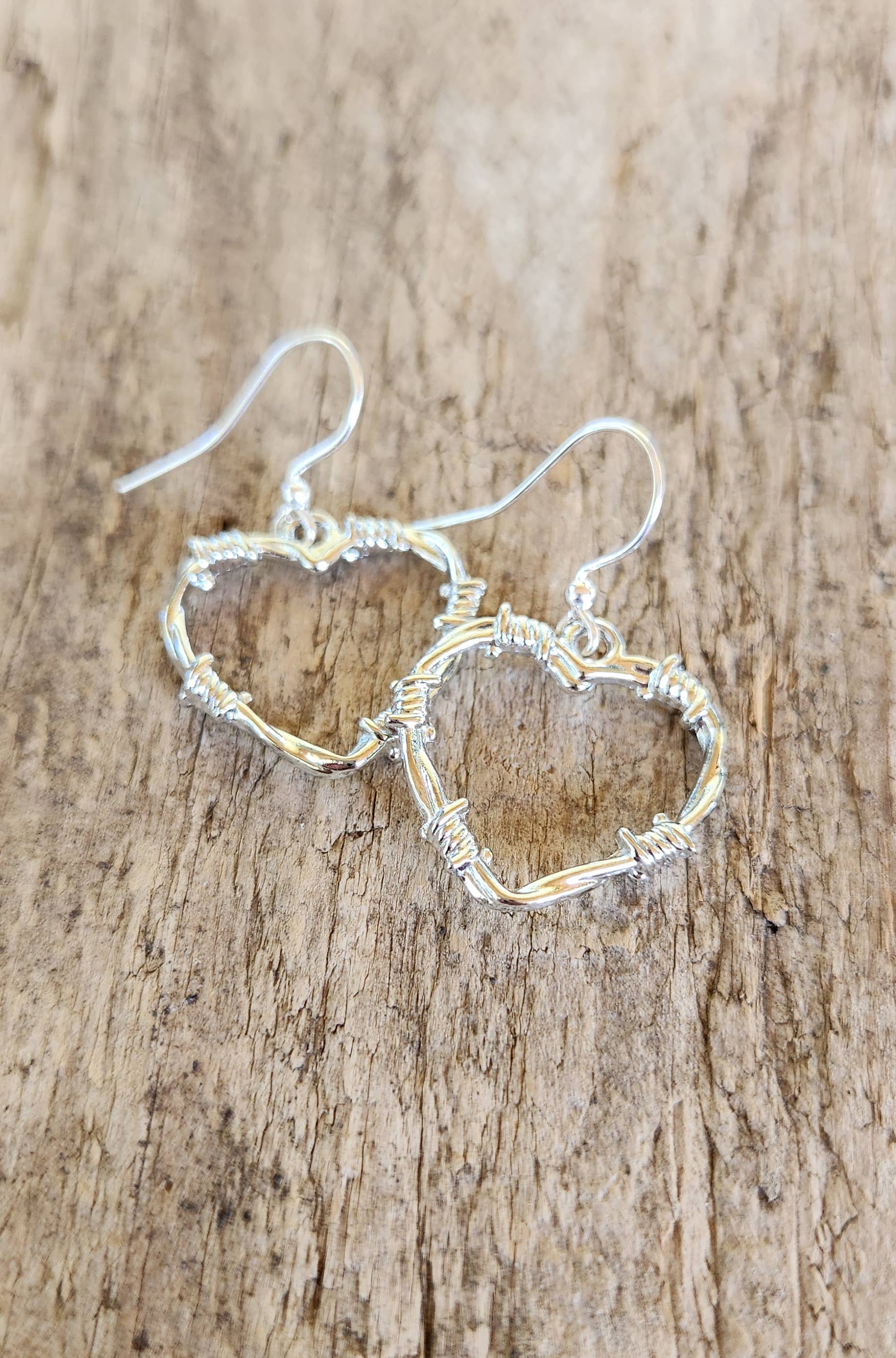 Cocklebur & Co. - Wholesale Dangle Earrings - Barbed Wire Heart Earrings2