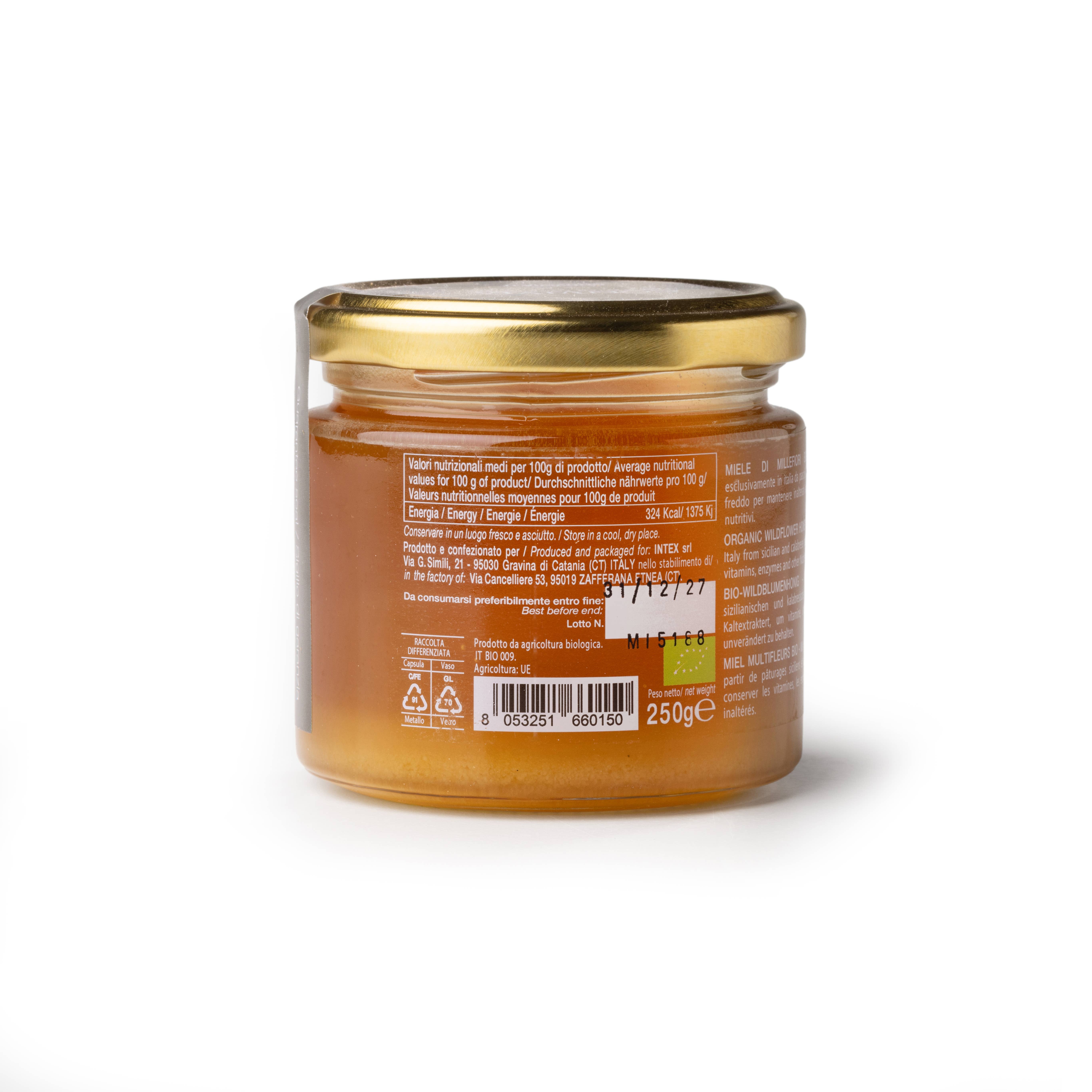 CONVIVIA for italian food lovers – wholesale Honey – Organic wildflower honey 250g1