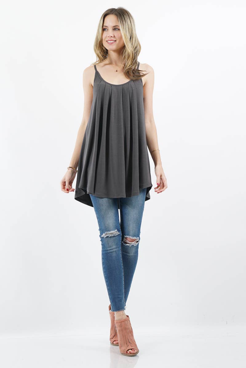 42POPS – Túnica - Mulher por atacado – CAMISOLA PLISSADA COM ALÇAS AJUSTÁVEIS13