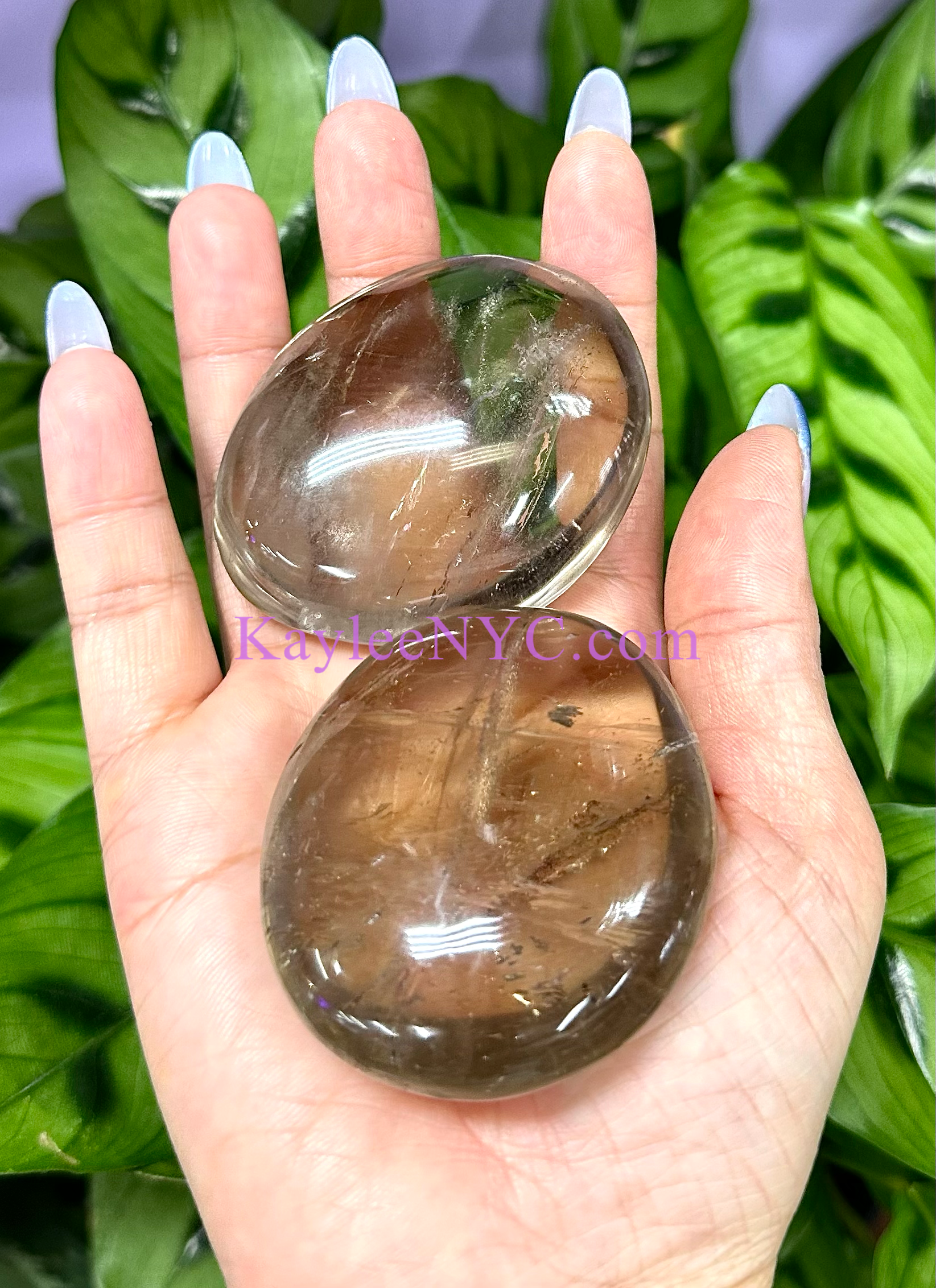 KayleeNYC - Wholesale Spiritual Stone/Crystal - Wholesale Lot 2 Lbs Natural Smoky Quartz Palm stone Crystal6