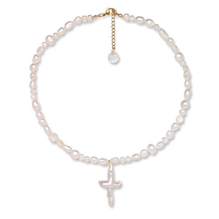 Faith Raw Pearl Choker voor wholesale door OIYA