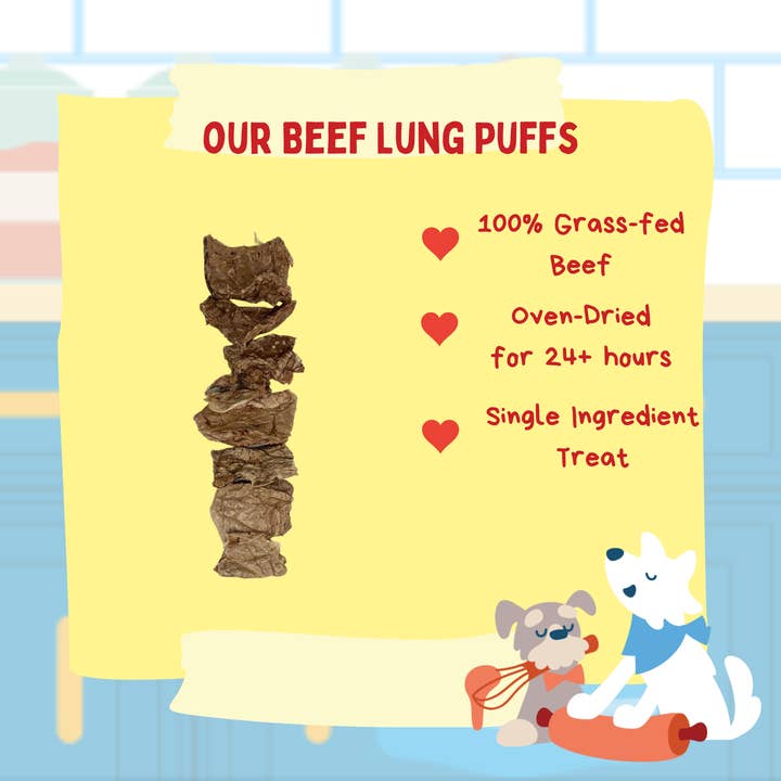 Woofpak Dog Bakery - Wholesale Pet Treats - Dog - Beef Lung Puffs2