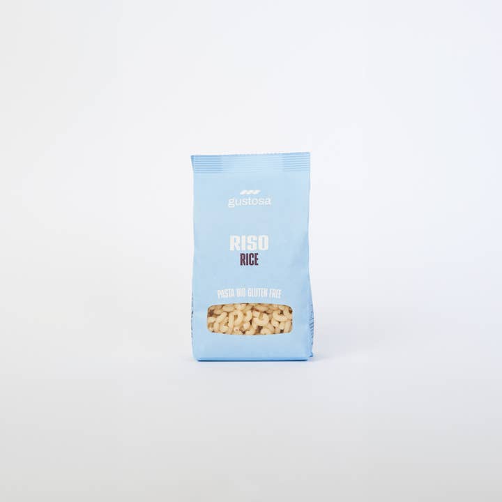 MEZZELUNE 100% Organic Rice 340g for wholesale by Pasta Gustosa Bio Gluten Free