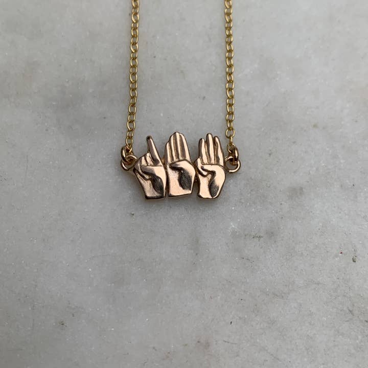 Mimosa Handcrafted - Wholesale Pendant/Charm Necklace - 143 I LOVE YOU NECKLACE