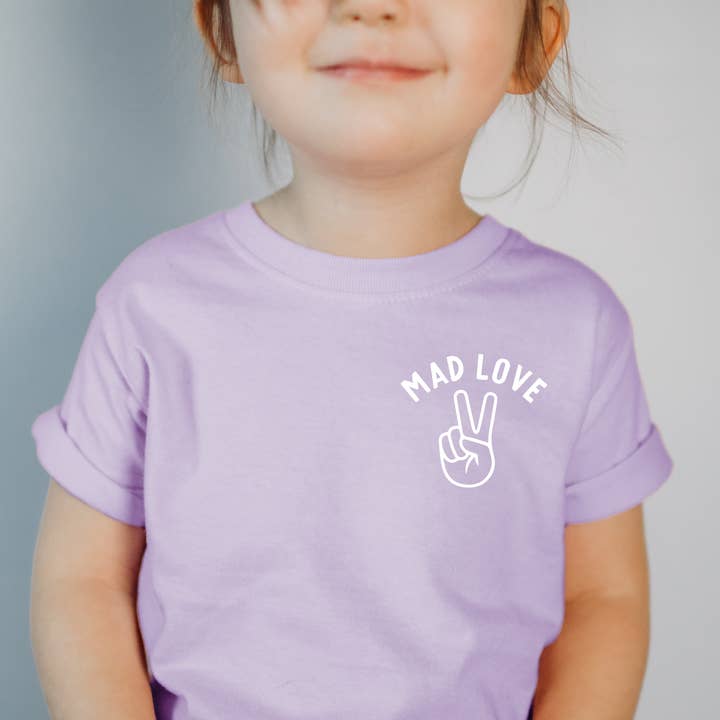 designtwentyfive - Wholesale Screen Printed T-Shirt - Kids - Mad Love for my Mama Bodysuit or Tee - LAVENDER