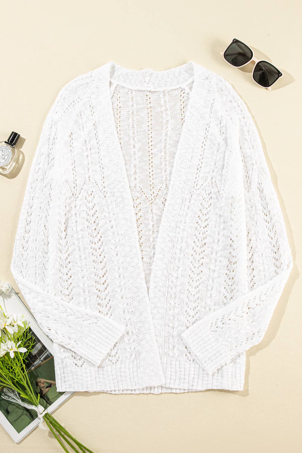 LiveFashionWay - Wholesale Cardigan - Women's - Solid Open Knit Cardigan4