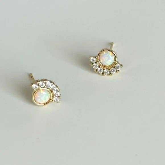 Tramps+Thieves - Wholesale Stud/Post Earrings - Naya Opal Stud Earrings