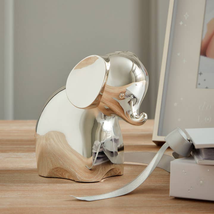 WIDDOP and Co. US - Wholesale Money/Piggy Bank - Bambino Silver Plated Elephant Money Box