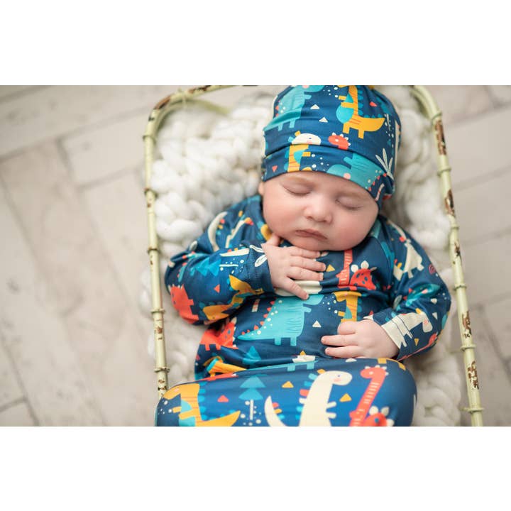 Adorable Sweetness - Wholesale Babygown Set - Baby - Dino Baby Gown and Hat Set