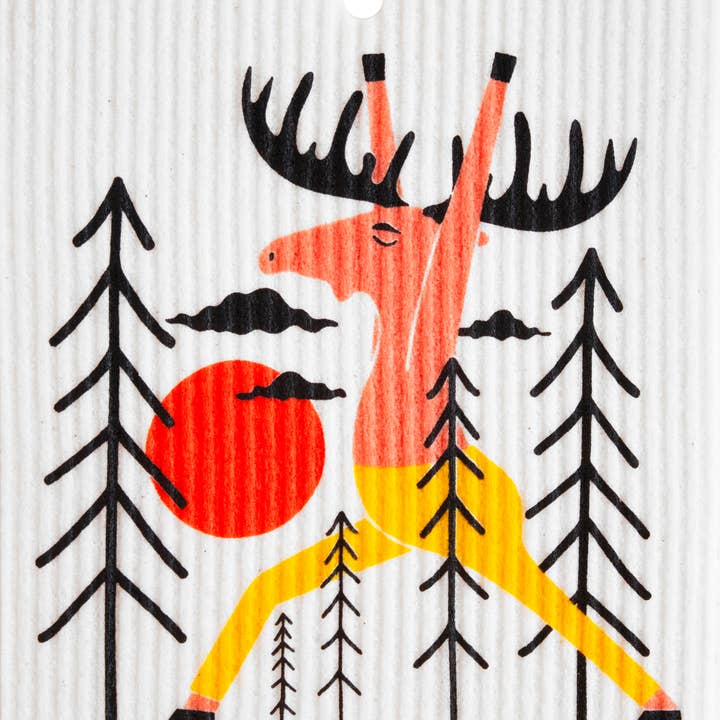 Serviette suédoise de yoga avec élan pour la vente par Talla Imports