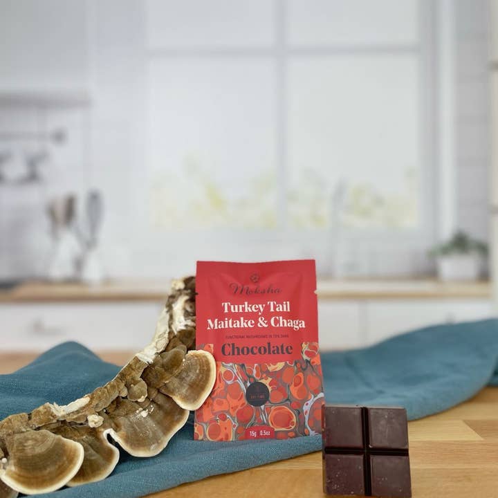 Moksha Chocolate - Wholesale Oral Supplement/Vitamin - Daytime Immunity Mushroom Chocolates with Turkey Tail2