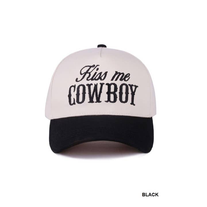 Kiss Me Cowboy Two Tone Canvas Cotton Cap and other Purchase Wholesale kiss me cowboy. Free Returns & Net 60 Terms on Faire trending on Faire.