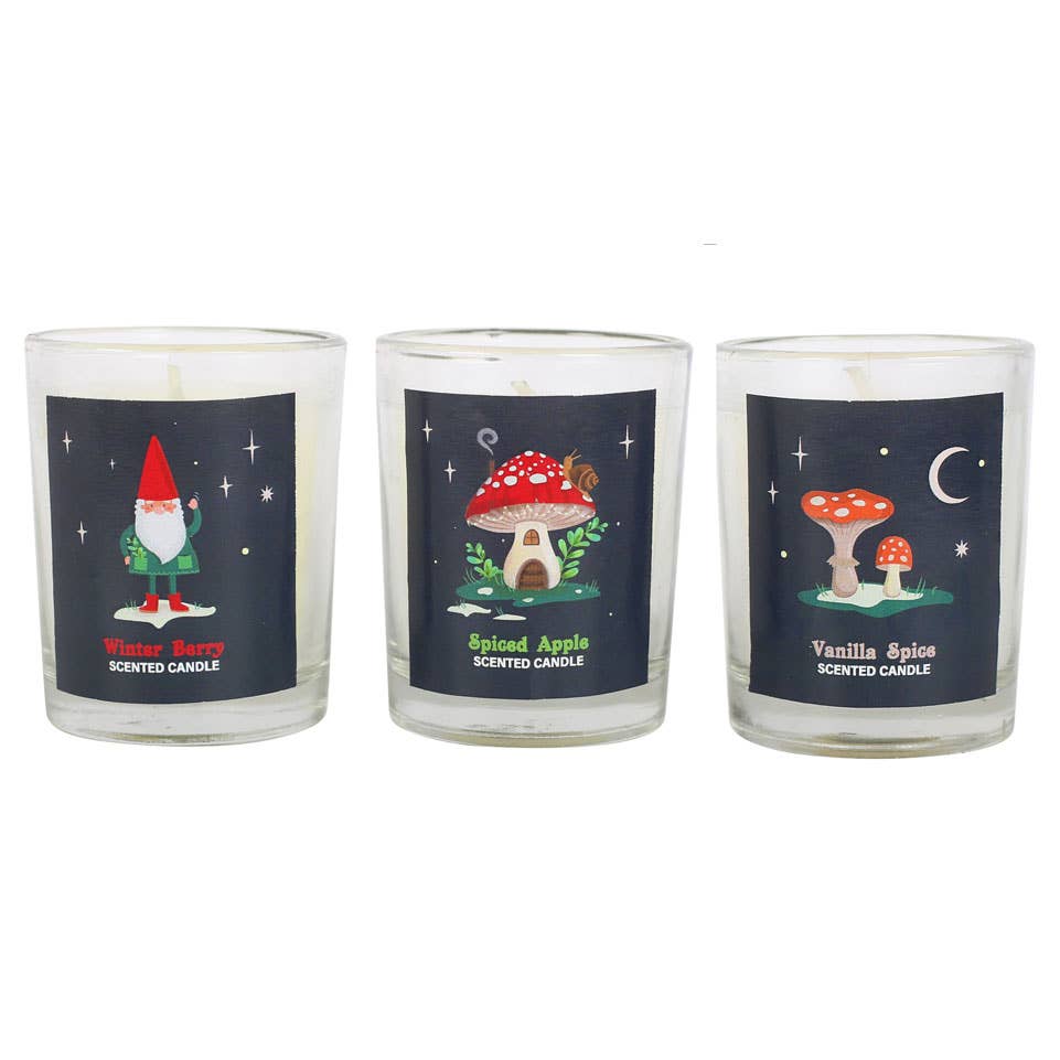 Something Different Wholesale – wholesale Jar/filled candle – Gnome Sweet Gnome Candle Trio1