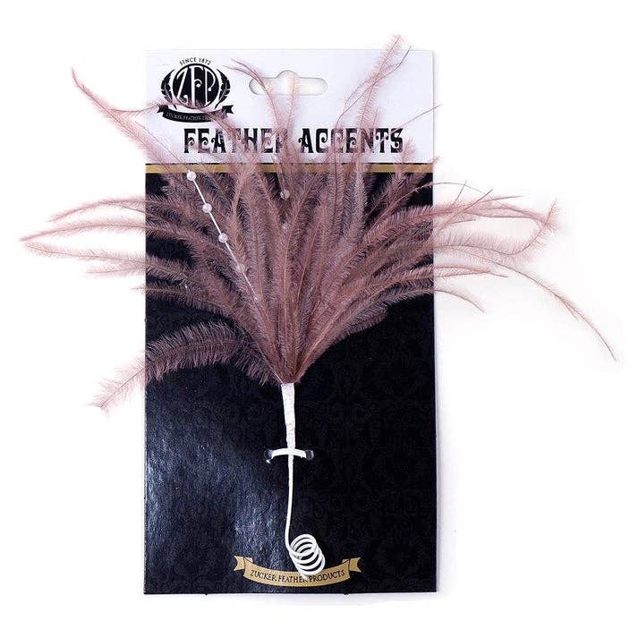Zucker Feather Products - Wholesale Feathers - Feather Floral Pick w/Ostrich-Pearls - Amethyst2