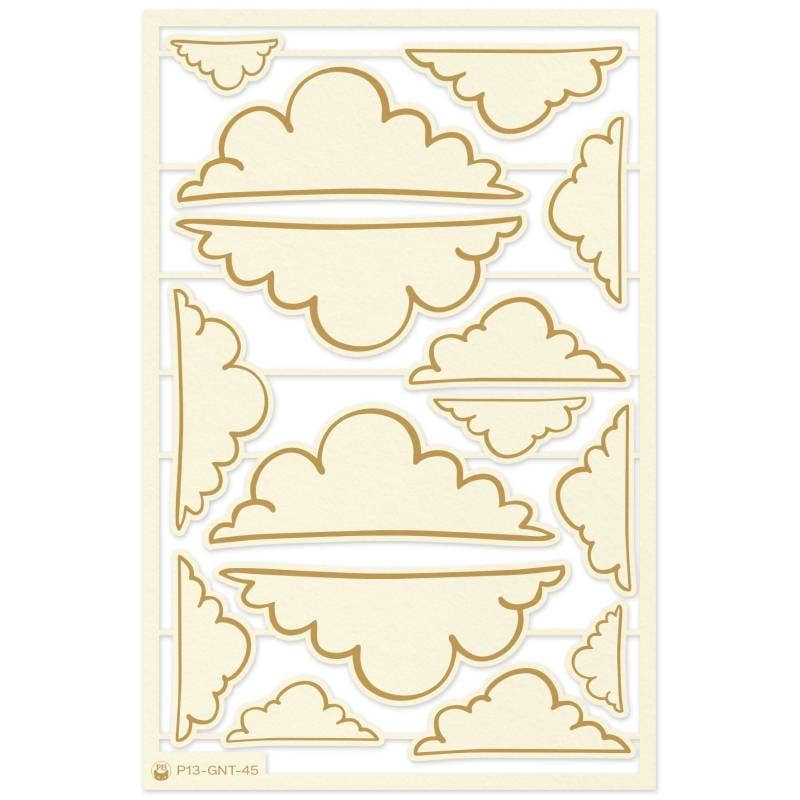 P13 - Wholesale Craft Supplies - Light Chipboard Embellishments Good Night 02, 15Pcs1