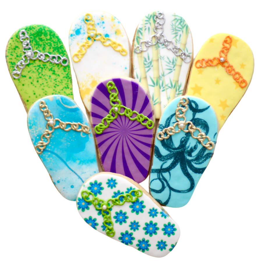 Sweet Sanctions LLC - Wholesale Cookie - Flip Flop Cookies1