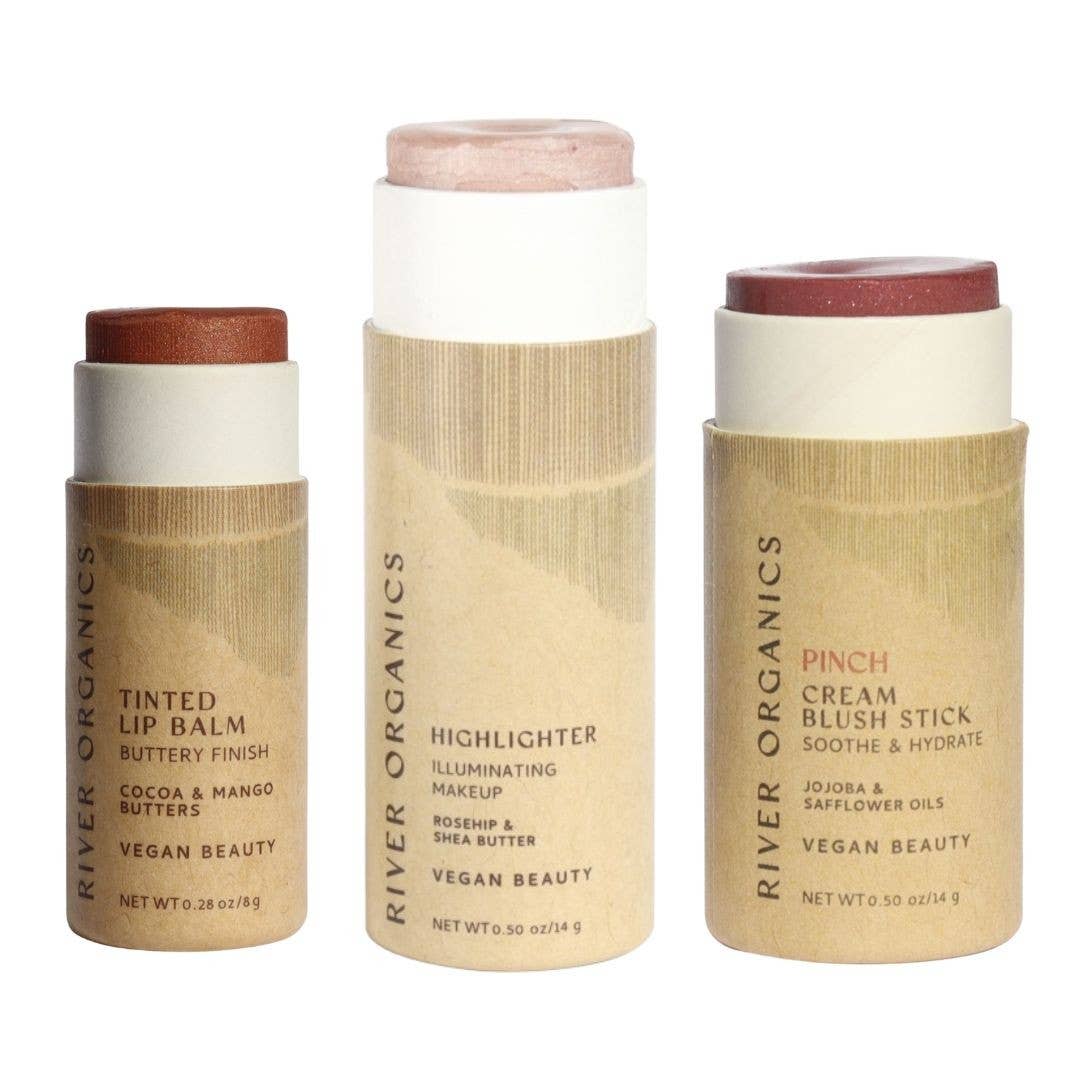 River Organics - Wholesale Lip Balm Set - Lip + Highlighter + Blush Set (Mix & Match)15