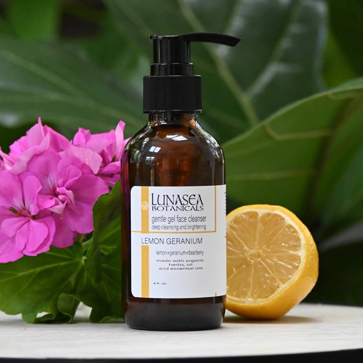Gel de Limpeza Iluminador de Gerânio Limão por atacado de lunasea botanicals