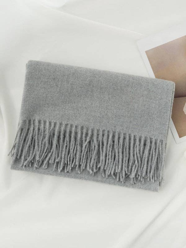 VividLux – wholesale Scarf – Women's – Keep Warm Solid Color Tasseled Shawl&Scarf7