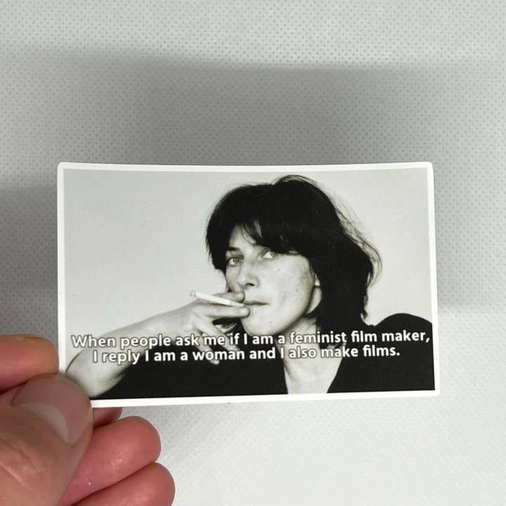 Literary by Ava - Wholesale Sticker - Chantal Akerman Filmmaker Quote Kiss-Cut Sticker Waterproof1