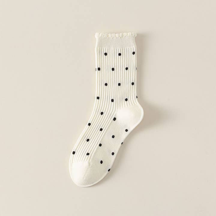 ACCITY - Wholesale Socks - Women's - Lace Polka Dot Comfort Breathable Socks_CWMS027951