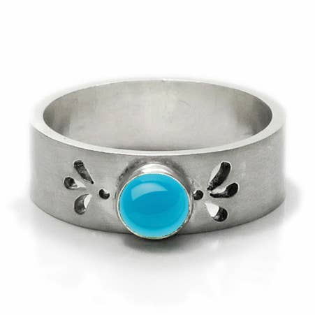 Papel Picado Petal and Gem Cut Out Ring for wholesale by Kalai Jewelry