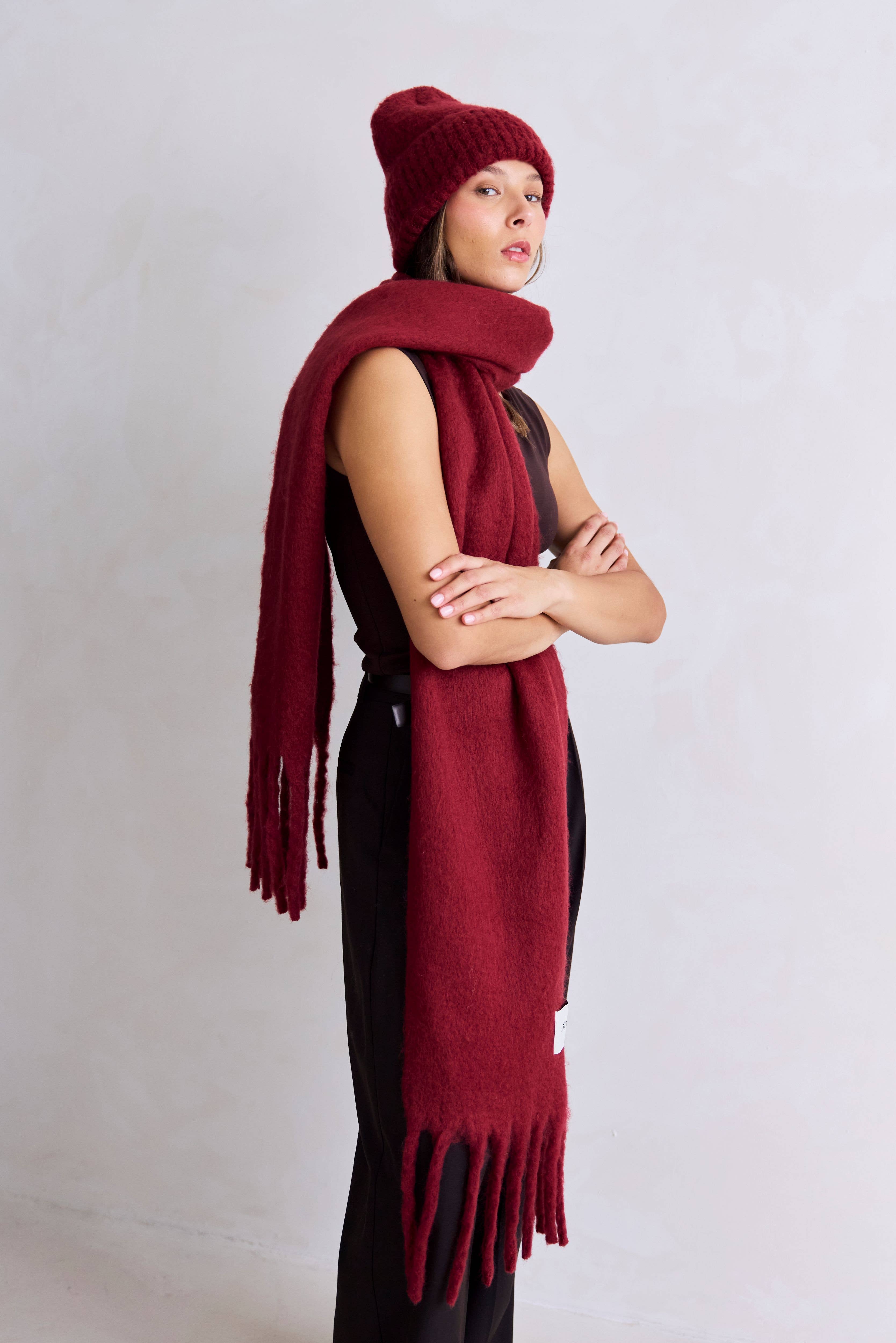 Arctic Fox & Co. - North America - Vente Bonnet – femme - Le Bonnet Reykjavik - Bordeaux - FW253