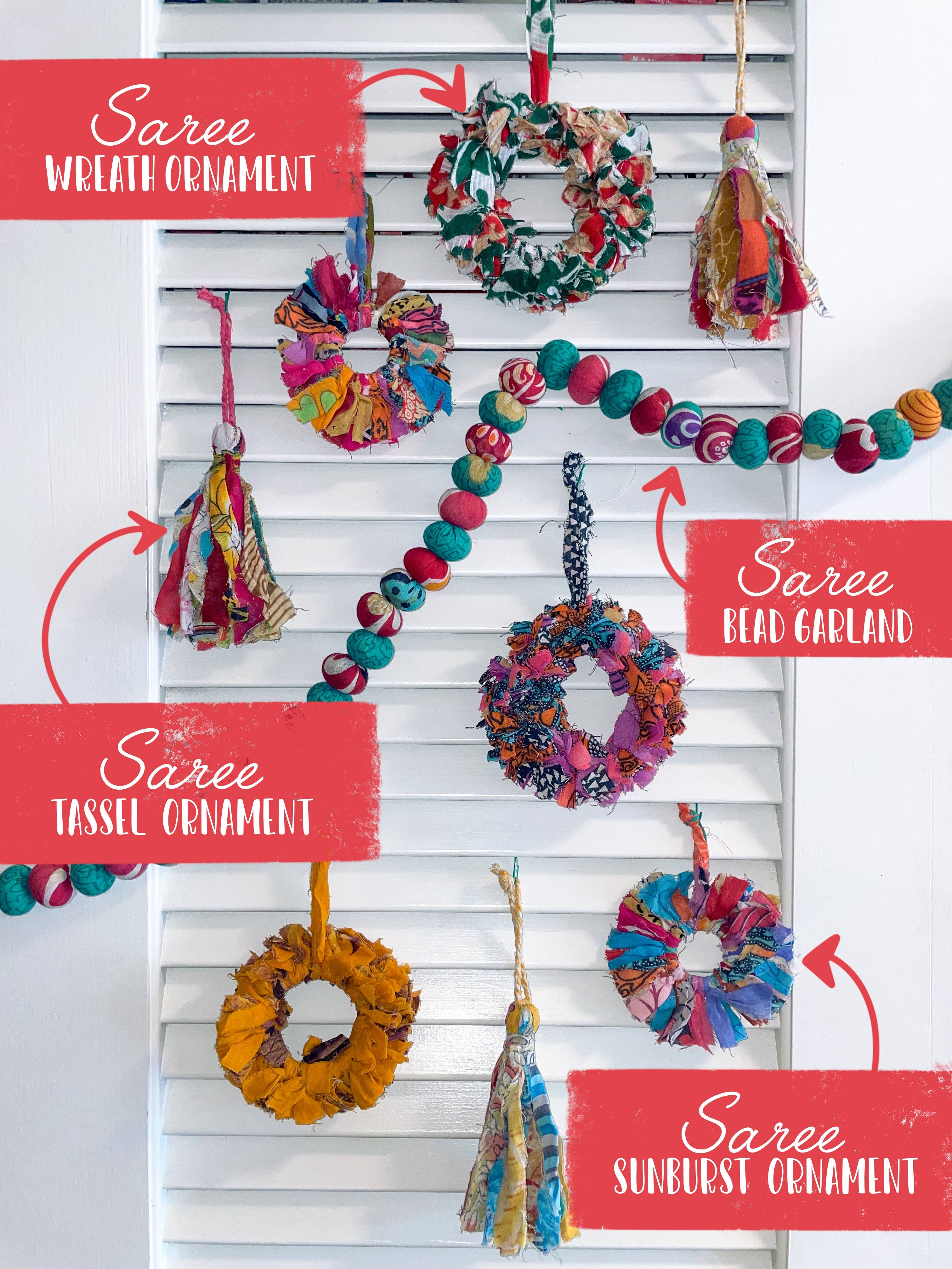 Asha Project - Wholesale Ornament - Saree Christmas Ornament | Tassel4