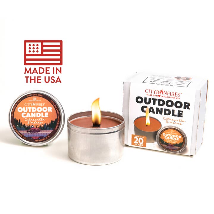 Die Citronella-Kerze für den Außenbereich - S'mores-Duft für den Großhandel von City Bonfires - Portable Fire Pits