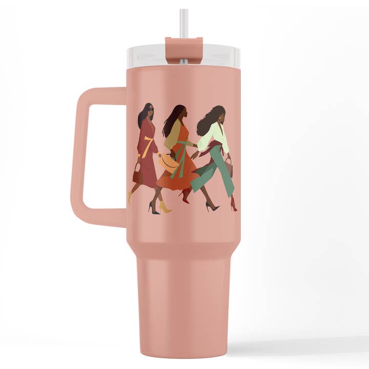 African American Expressions - Wholesale Insulated Mug/Tumbler - Woman with God Tumbler