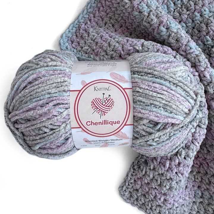 KnitPal - Wholesale Yarn - Chenillique Velvet Chenille Crochet Yarn - Worsted Weight 436