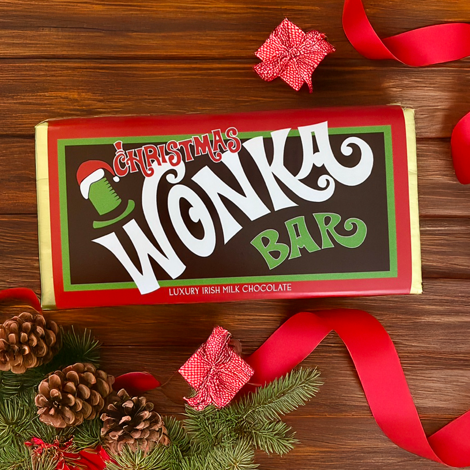 Sweet Living Kilkenny - Wholesale Chocoladereep - Christmas Wonka-bar (Beperkte oplage)2