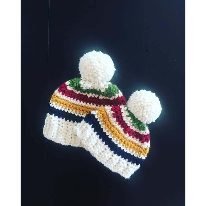 Hudson Bay Beanie. Hudson Bay Hat. Crochet beanie for wholesale by I’m in the Loop