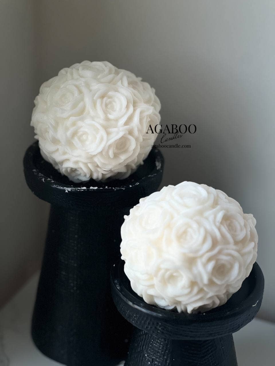 Agaboo Candle - Wholesale Novelty Candle - Charming Rose Ball Candle 3x3.5in - Flowers2
