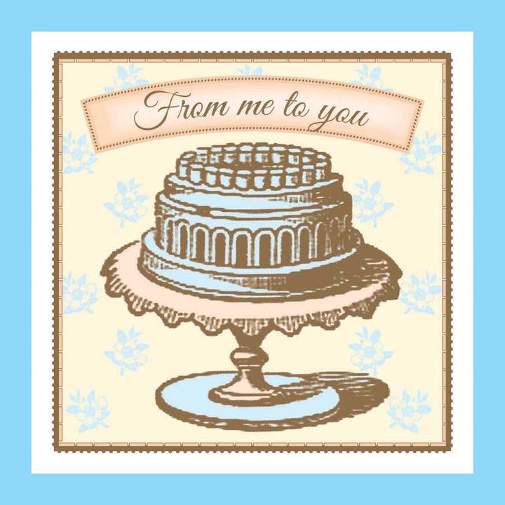 From Me To You Cake Enclosure for wholesale by Potluck Press