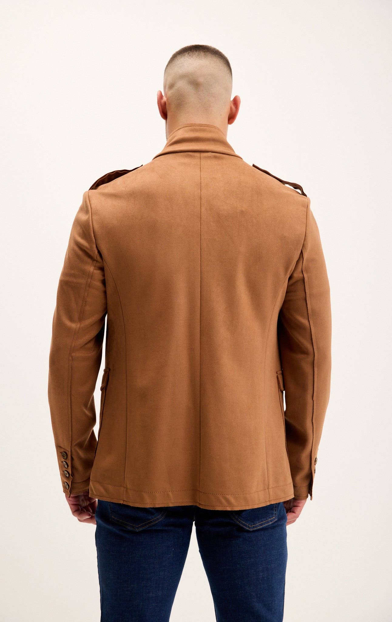 CAMELLO Chaqueta Safari de gamuza sintética para hombre - Camel de venta al por mayor en Faire3