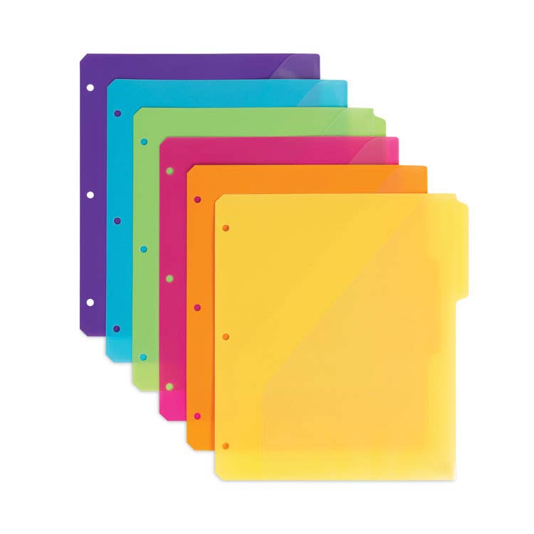 Everyday Supply Co - Wholesale Binder - Smead 3-Ring Binder Dividers w/ Pocket, Assorted, 30/Box0